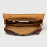 MEDIUM POSTINA® BAG IN SMOOTH LEATHER BROWN SANDALO - Brown Sandalo | Zanellato