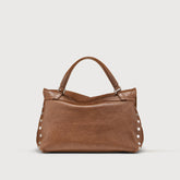 BORSA POSTINA® SMALL IN PELLE LISCIA BROWN SANDALO - Brown Sandalo | Zanellato