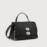 AMORETTO BLACK ETNA SMALL POSTINA® LEATHER BAG - Spring-Summer Bags | Zanellato