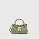 DOTTA® BABY LEATHER BAG AMORETTO GREEN SPINOSO - Spring-Summer Bags | Zanellato