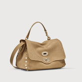 POSTINA® SMALL LEATHER BAG AMORETTO BEIGE FALSE - Spring-Summer Bags | Zanellato