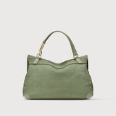 POSTINA® SMALL LEATHER BAG AMORETTO GREEN SPINOSO | Zanellato