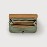 POSTINA® SMALL LEATHER BAG AMORETTO GREEN SPINOSO | Zanellato