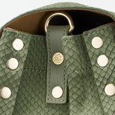 POSTINA® SMALL LEATHER BAG AMORETTO GREEN SPINOSO | Zanellato