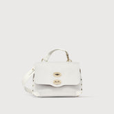 POSTINA® BABY BAG IN AMORETTO WHITE CASSATA LEATHER - Small bags | Zanellato