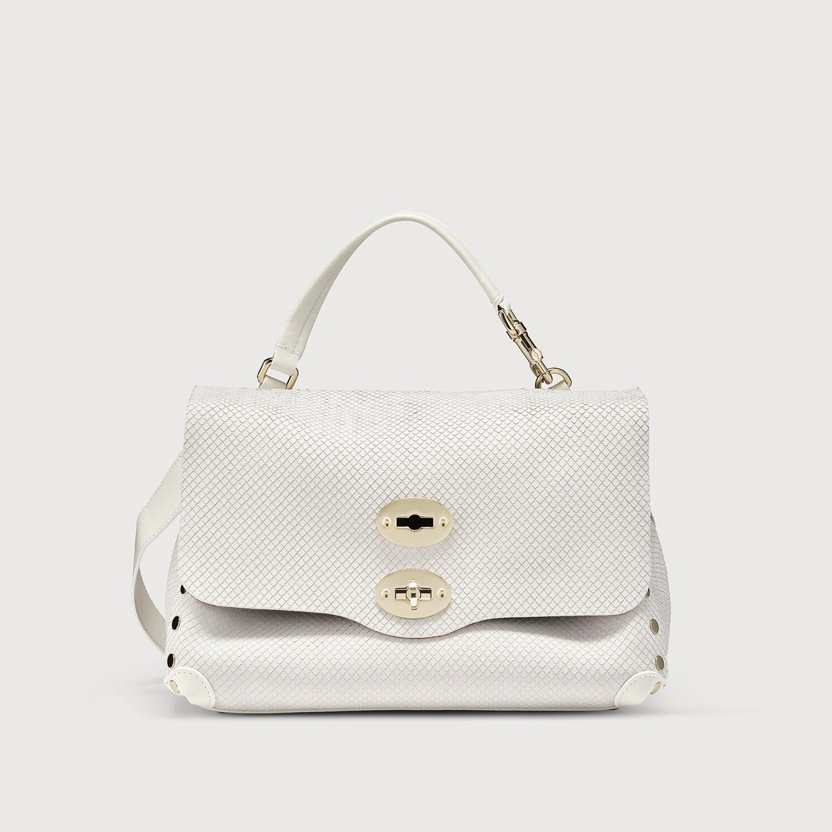 POSTINA® SMALL LEATHER BAG AMORETTO WHITE CASSATA | Zanellato