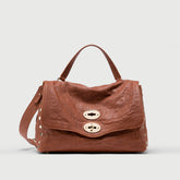 POSTINA® S IN BROWN VALLE DEL CASENTINO CRINKLED LEATHER | Zanellato