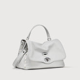 POSTINA® SMALL BAG IN HAMMERED GREY CARRARA LEATHER | Zanellato