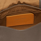 POSTINA® BABY BAG IN HAMMERED LEATHER GREY NOSTALGIA CANAGLIA | Zanellato