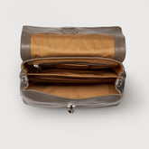 POSTINA® SMALL BAG IN HAMMERED LEATHER GREY NOSTALGIA CANAGLIA | Zanellato