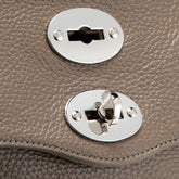 POSTINA® SMALL BAG IN HAMMERED LEATHER GREY NOSTALGIA CANAGLIA | Zanellato