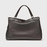 MEDIUM POSTINA® BAG IN HAMMERED LEATHER BROWN DOLCE AMARO - Brown Dolce Amaro | Zanellato