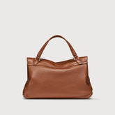 SMALL POSTINA® BAG IN HAMMERED LEATHER BROWN CANALETTO - Brown Canaletto | Zanellato