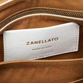 SMALL POSTINA® BAG IN HAMMERED LEATHER BEIGE ALCALINO - Beige Alcalino | Zanellato