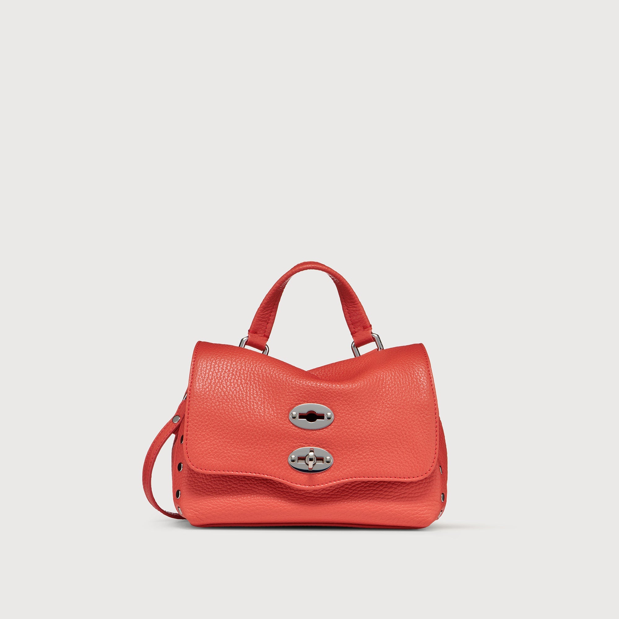 POSTINA® BABY BAG IN HAMMERED RED REGGIANA LEATHER | Zanellato