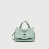 POSTINA® BABY BAG IN PEPPERMINT GREEN HAMMERED LEATHER | Zanellato