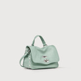 POSTINA® BABY BAG IN PEPPERMINT GREEN HAMMERED LEATHER | Zanellato