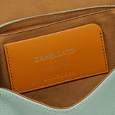 POSTINA® BABY BAG IN PEPPERMINT GREEN HAMMERED LEATHER | Zanellato