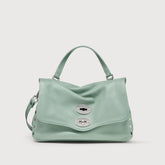 POSTINA® SMALL BAG IN PEPPERMINT GREEN HAMMERED LEATHER | Zanellato