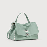 POSTINA® SMALL BAG IN PEPPERMINT GREEN HAMMERED LEATHER | Zanellato