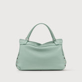 POSTINA® SMALL BAG IN PEPPERMINT GREEN HAMMERED LEATHER | Zanellato