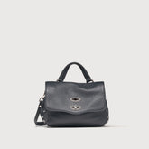 BORSA POSTINA® BABY IN PELLE MARTELLATA DARK NAVY - dark navy | Zanellato