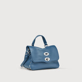 BORSA POSTINA® BABY IN PELLE MARTELLATA BLUE PAVON - Borse Autunno Inverno | Zanellato