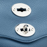 BORSA POSTINA® MEDIUM IN PELLE MARTELLATA BLUE PAVON - Blue Pavon | Zanellato