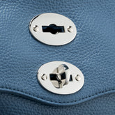 BORSA POSTINA® SMALL IN PELLE MARTELLATA BLUE PAVON - Blue Pavon | Zanellato