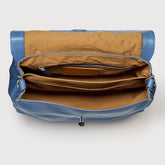 POSTINA® MEDIUM BAG IN HAMMERED LEATHER, BLUE ELBA ISLAND | Zanellato