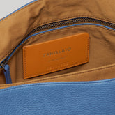 POSTINA® MEDIUM BAG IN HAMMERED LEATHER, BLUE ELBA ISLAND | Zanellato
