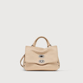 POSTINA® BABY BAG IN HAMMERED LEATHER PINK ROSE RO | Zanellato