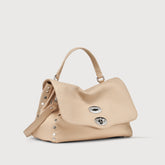 POSTINA® SMALL BAG IN HAMMERED LEATHER PINK ROSE RO | Zanellato