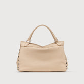 POSTINA® SMALL BAG IN HAMMERED LEATHER PINK ROSE RO | Zanellato