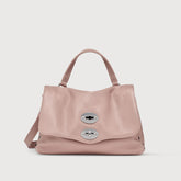 SMALL POSTINA® BAG IN HAMMERED LEATHER PINK ROSETO - Postina® | Zanellato