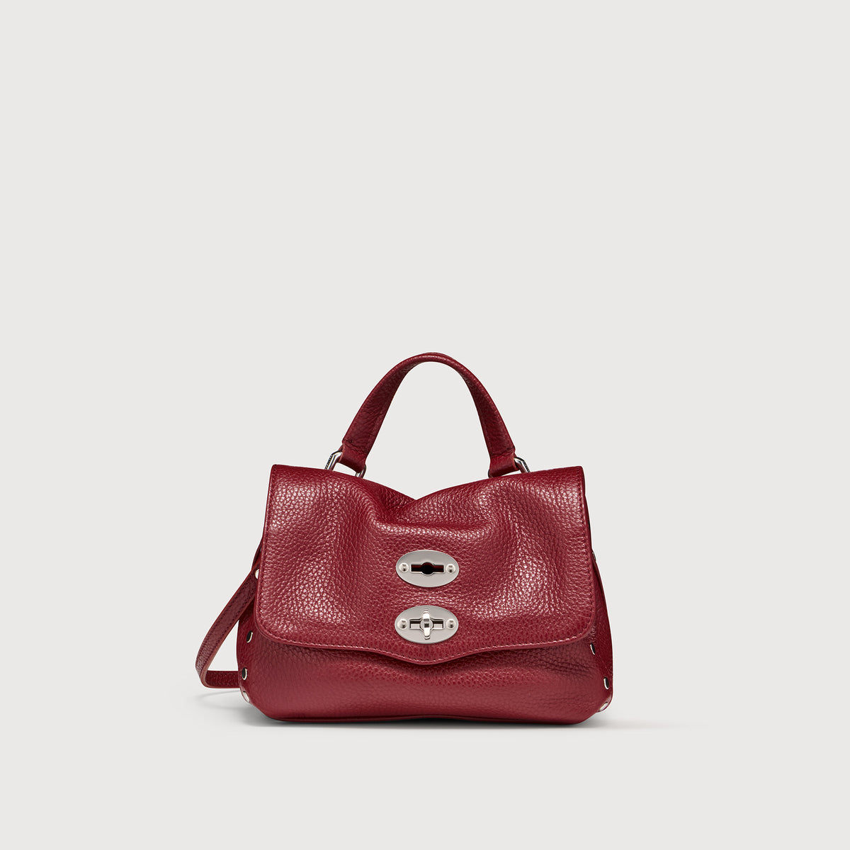 BORSA POSTINA® BABY IN PELLE MARTELLATA RED OPERA