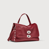 SMALL POSTINA® BAG IN HAMMERED LEATHER RED OPERA - Fall Winter Bags | Zanellato