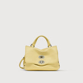 POSTINA® BABY BAG IN HAMMERED YELLOW ZIBIBBO DI PANTELLERIA LEATHER | Zanellato