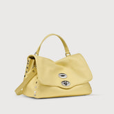 POSTINA® SMALL BAG IN HAMMERED YELLOW ZIBIBBO DI PANTELLERIA LEATHER | Zanellato