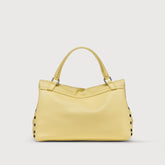 POSTINA® SMALL BAG IN HAMMERED YELLOW ZIBIBBO DI PANTELLERIA LEATHER | Zanellato