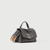 POSTINA® BABY IN GREY VULCANO HAMMERED LEATHER | Zanellato