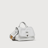 POSTINA® BABY BAG IN HAMMERED GREY CARRARA LEATHER | Zanellato