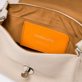POSTINA® BABY IN WHITE CARNAROLI HAMMERED LEATHER | Zanellato