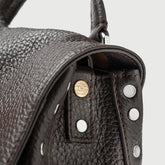 POSTINA® BABY BAG IN HAMMERED LEATHER BROWN DOLCE AMARO | Zanellato