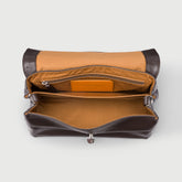 POSTINA® SMALL BAG IN HAMMERED LEATHER BROWN DOLCE AMARO | Zanellato