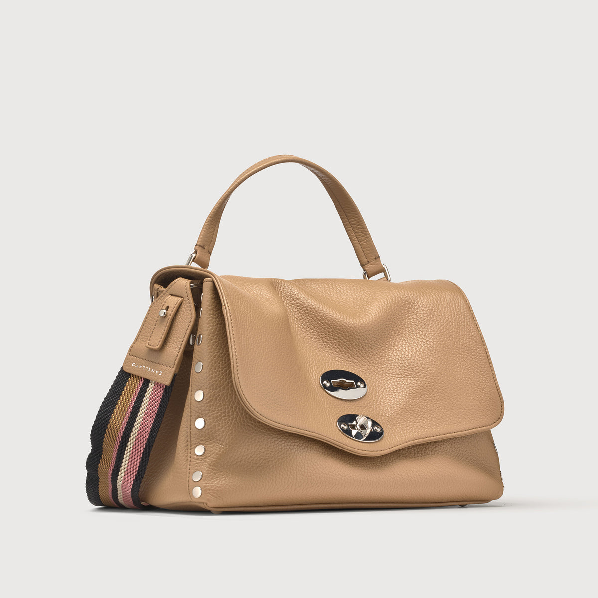 Piuma Knot Postina Zanellato Beige Borsa Postina Piuma Knot Baby Nera