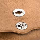 BORSA POSTINA® BABY IN PELLE MARTELLATA BROWN CANTUCCI | Zanellato