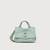 POSTINA® BABY BAG IN PEPPERMINT GREEN HAMMERED LEATHER | Zanellato