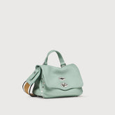 POSTINA® BABY BAG IN PEPPERMINT GREEN HAMMERED LEATHER | Zanellato