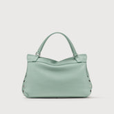 POSTINA® SMALL BAG IN PEPPERMINT GREEN HAMMERED LEATHER | Zanellato